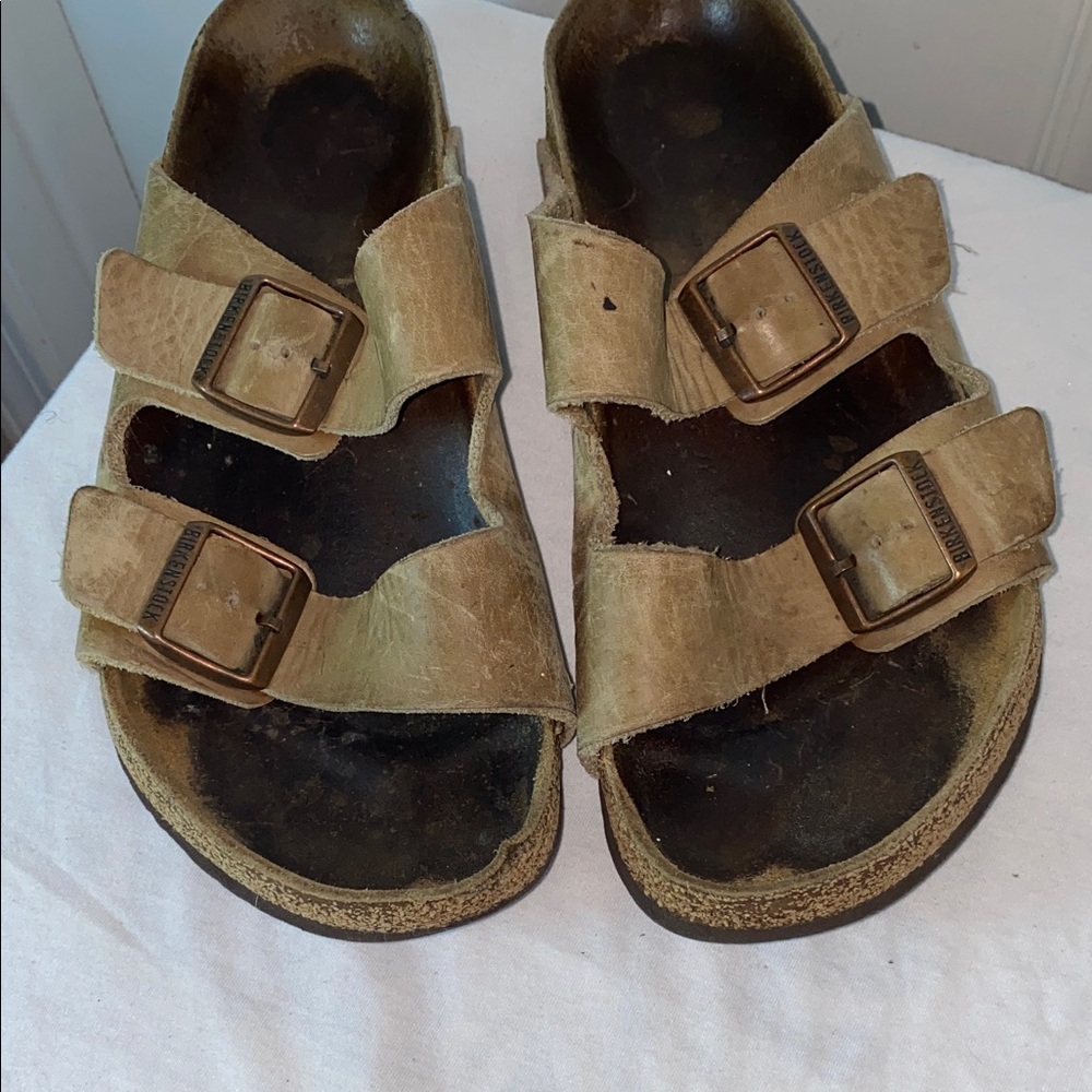 Birkenstock Khaki Double Strap Sandals Size 9